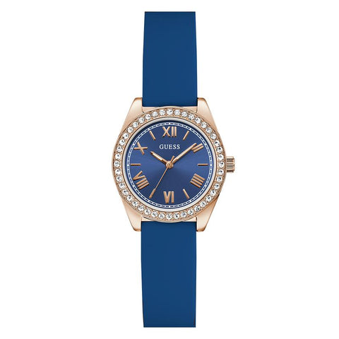 The Watch Boutique Guess Mini Luna Blue Rose Gold Analog Watch