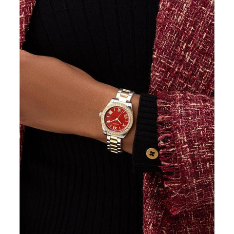 The Watch Boutique Guess Mini Luna Two‑Tone Quartz Watch