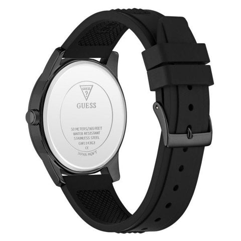 Guess Mogul Men's Watch Black Silicone Strap
