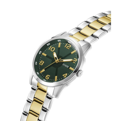 The Watch Boutique Guess Monte Green Dial Analogue Watch