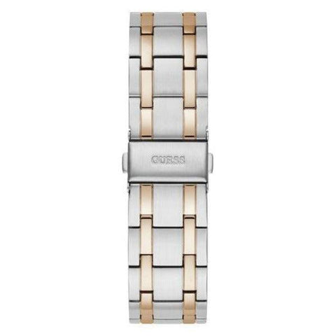 The Watch Boutique Guess Premier Silver & Rose Gold Date Gents Watch GW0330G3