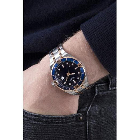 The Watch Boutique Guess Premier Silver & Rose Gold Date Gents Watch GW0330G3