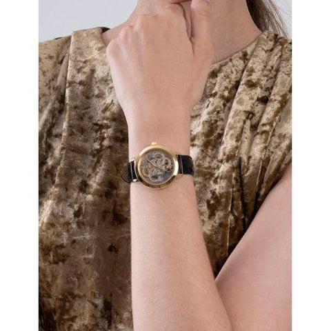The Watch Boutique Guess Quattro Clear Gold Tone Analog Ladies Watch GW0383L1