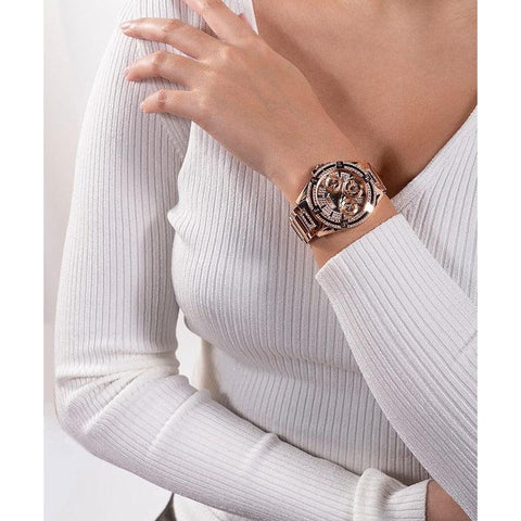 The Watch Boutique Guess Queen Rose Gold Tone Analog Ladies Watch GW0464L3