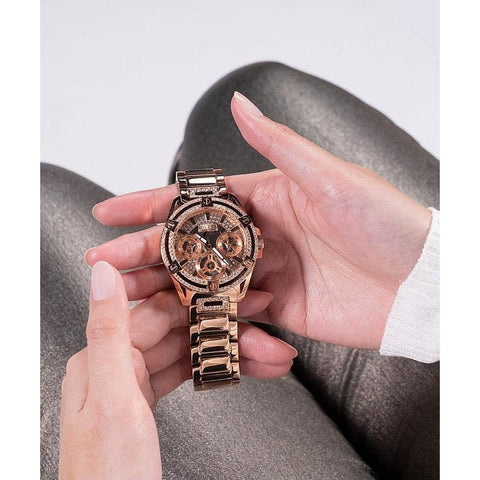 The Watch Boutique Guess Queen Rose Gold Tone Analog Ladies Watch GW0464L3