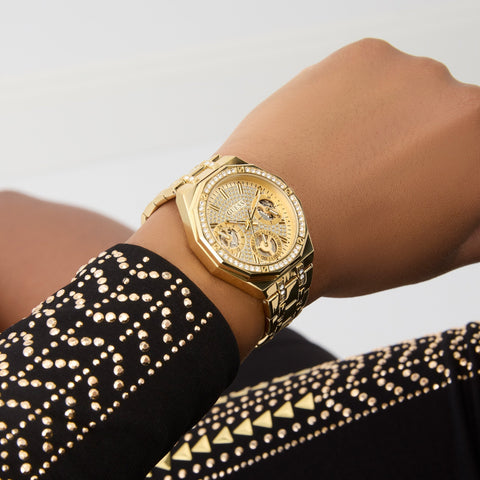 The Watch Boutique Guess Quinn Gold-Accent Quartz Women's Luxury Watch