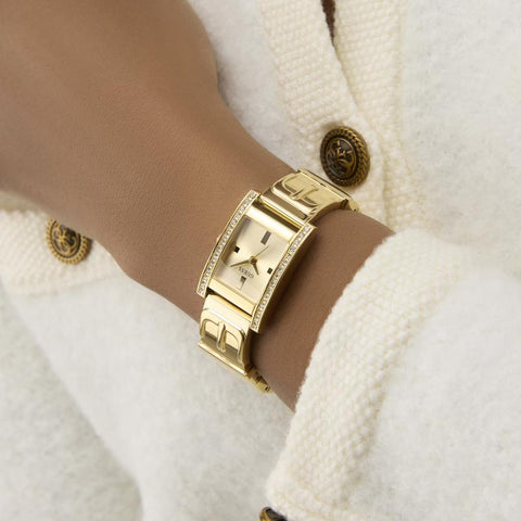 The Watch Boutique Guess Sasha Gold Stainless Steel Crystal-Accented Quartz Watch
