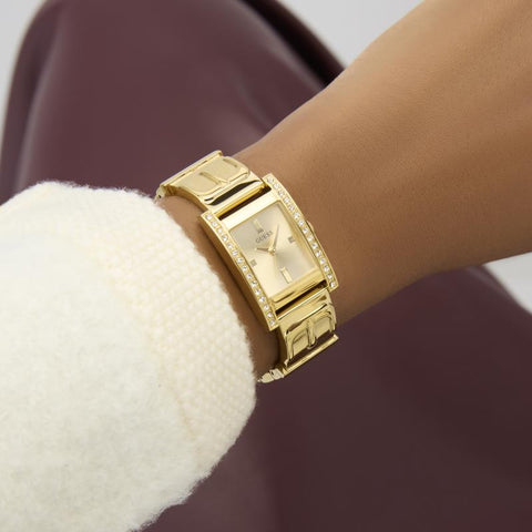 The Watch Boutique Guess Sasha Gold Stainless Steel Crystal-Accented Quartz Watch