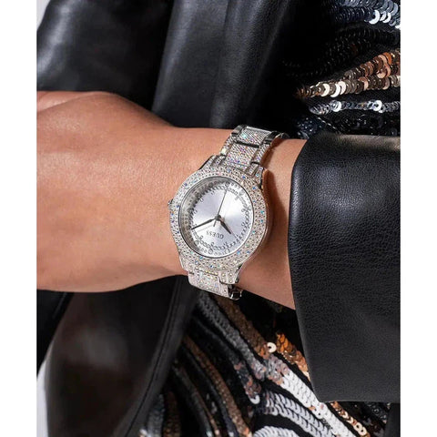 The Watch Boutique Guess Shooting Star Silver Dial Analogue Watch