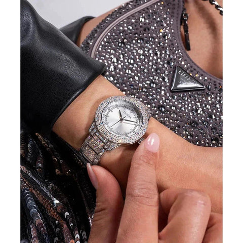 The Watch Boutique Guess Shooting Star Silver Dial Analogue Watch