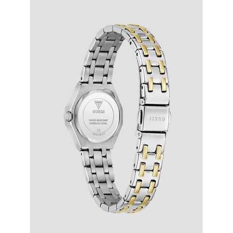 The Watch Boutique Guess Silver Gold Two-Tone Women's Watch with Green Dial