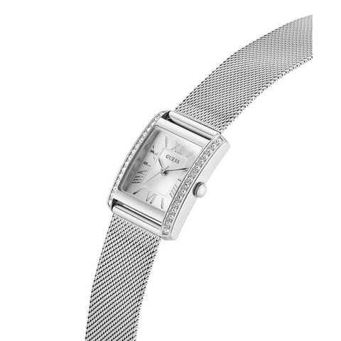 The Watch Boutique Guess Silver Tone Ladies Analog Watch with Mesh Bracelet