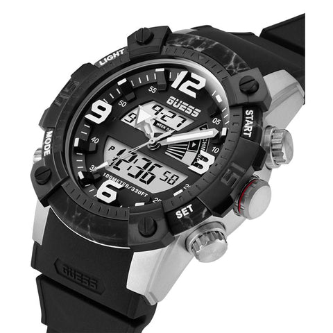 The Watch Boutique Guess Slate Silver Tone Digital Gents Watch GW0421G1