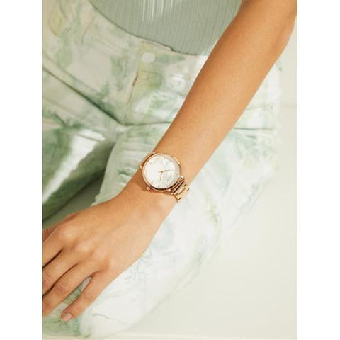 The Watch Boutique Guess Sparkling Rose Rose Gold Tone Analog Ladies Watch GW0242L3