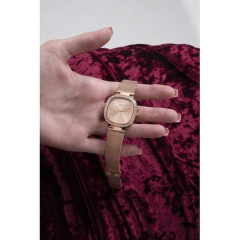 The Watch Boutique Guess Tapestry Rose Gold Tone Analog Ladies Watch GW0354L3