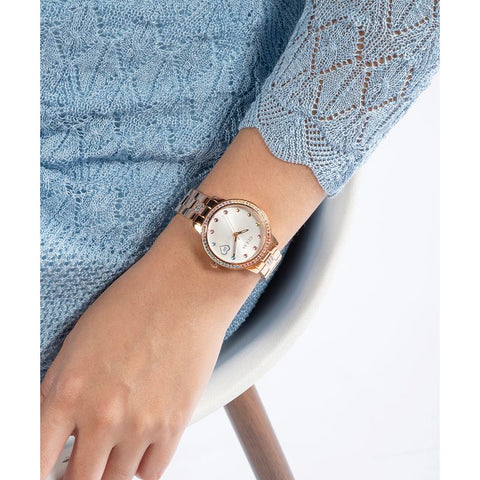 The Watch Boutique Guess Three Of Hearts White Dial Analog Watch