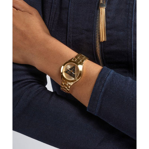 The Watch Boutique Guess Tri Plaque Champagne Dial Analog Watch