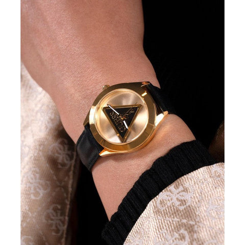 The Watch Boutique Guess Tri Plaque Champagne Dial Analogue Watch