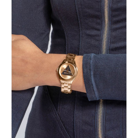 The Watch Boutique Guess Tri Plaque Rose Gold Dial Analog Watch