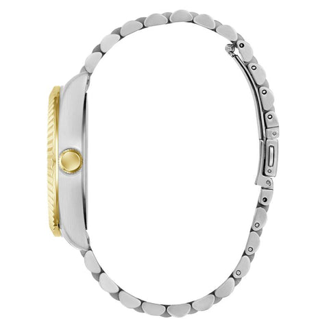 Guess Two-Tone Automatic Watch with Green Dial