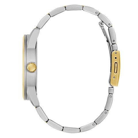 The Watch Boutique Guess Two-Tone Silver Gold Analog Watch Blue Dial