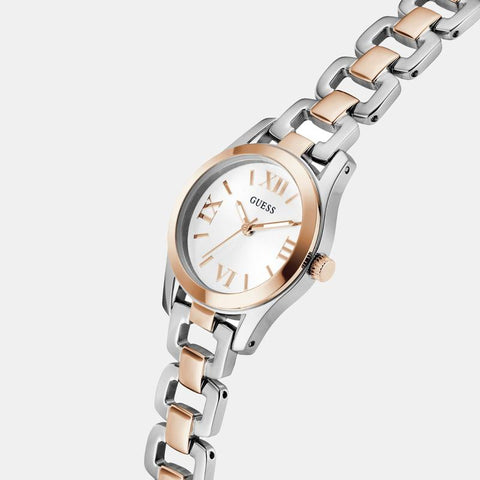The Watch Boutique Guess Veda White Dial Stainless Steel Quartz Watch