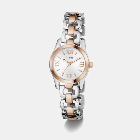 The Watch Boutique Guess Veda White Dial Stainless Steel Quartz Watch