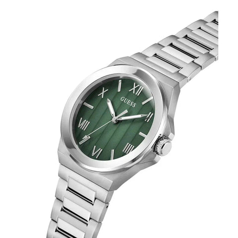 The Watch Boutique Guess Vinyl Green Dial Analogue Watch