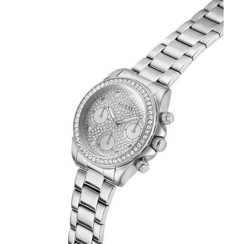 The Watch Boutique Guess Women's Elegant Victoria Silver Tone Analog Watch