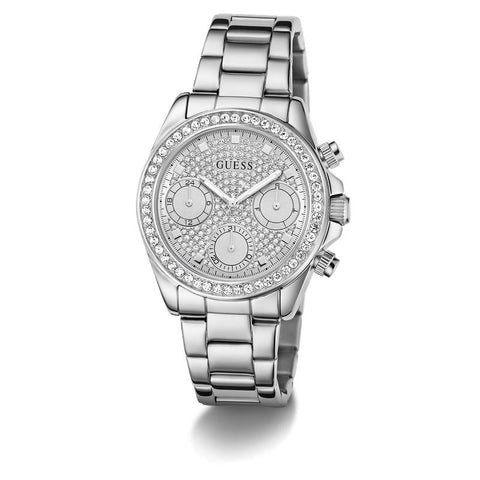 The Watch Boutique Guess Women's Elegant Victoria Silver Tone Analog Watch