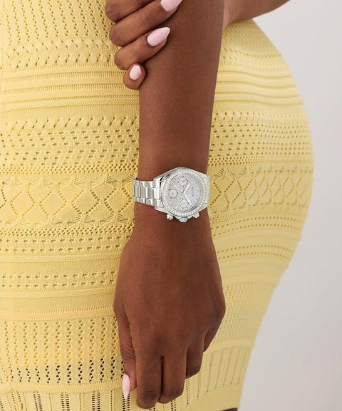 The Watch Boutique Guess Women's Elegant Victoria Silver Tone Analog Watch
