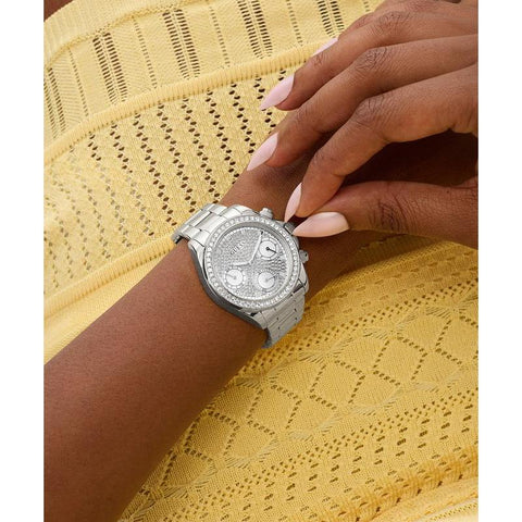 The Watch Boutique Guess Women's Elegant Victoria Silver Tone Analog Watch