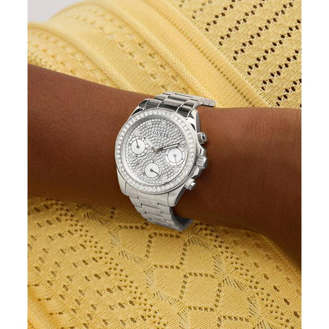 The Watch Boutique Guess Women's Elegant Victoria Silver Tone Analog Watch