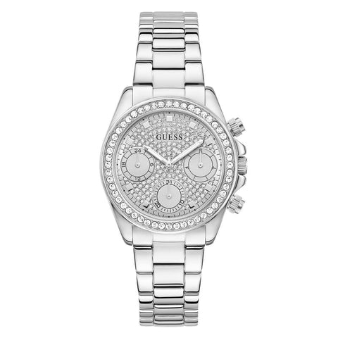 The Watch Boutique Guess Women's Elegant Victoria Silver Tone Analog Watch