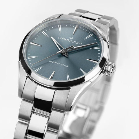 The Watch Boutique Hamilton Jazzmaster Quartz Blue Dial H32301141