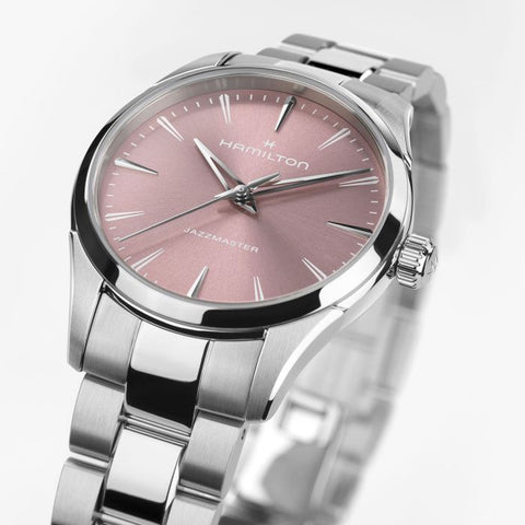 The Watch Boutique Hamilton Jazzmaster Quartz Pink Dial H32301171