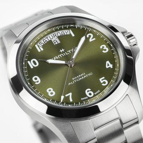 The Watch Boutique Hamilton Khaki Field King Day-Date Automatic Green Dial H64475160