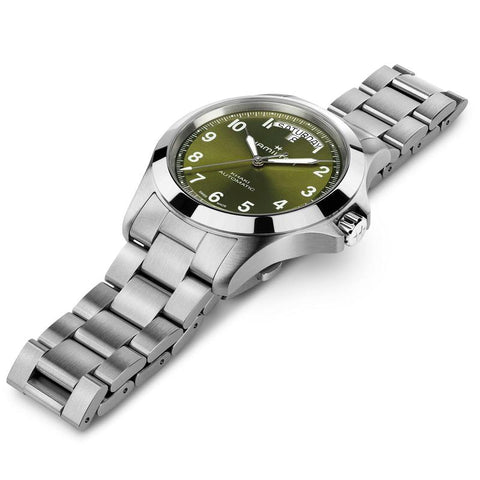 The Watch Boutique Hamilton Khaki Field King Day-Date Automatic Green Dial H64475160