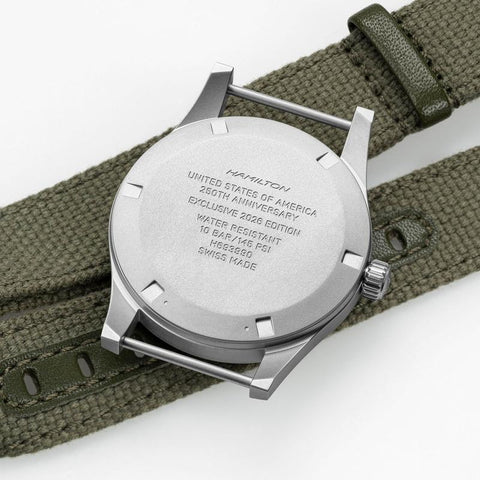 The Watch Boutique Hamilton Khaki Field Mechanical Black Dial NATO Strap H69399930