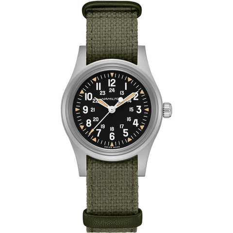 The Watch Boutique Hamilton Khaki Field Mechanical Black Dial NATO Strap H69399930