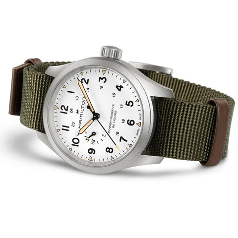 The Watch Boutique Hamilton Khaki Field Mechanical White Dial Men's Watch H69509910