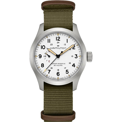 The Watch Boutique Hamilton Khaki Field Mechanical White Dial Men's Watch H69509910