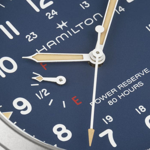 The Watch Boutique Hamilton Khaki Field Power Reserve Mechanical Blue Dial H69509140