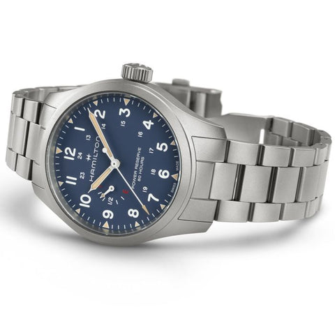 The Watch Boutique Hamilton Khaki Field Power Reserve Mechanical Blue Dial H69509140