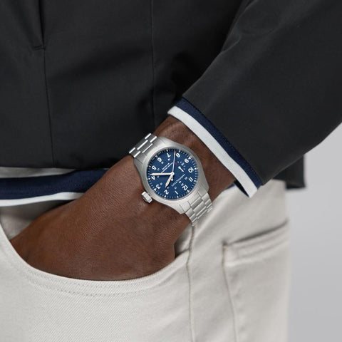 The Watch Boutique Hamilton Khaki Field Power Reserve Mechanical Blue Dial H69509140