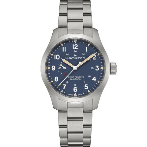 The Watch Boutique Hamilton Khaki Field Power Reserve Mechanical Blue Dial H69509140