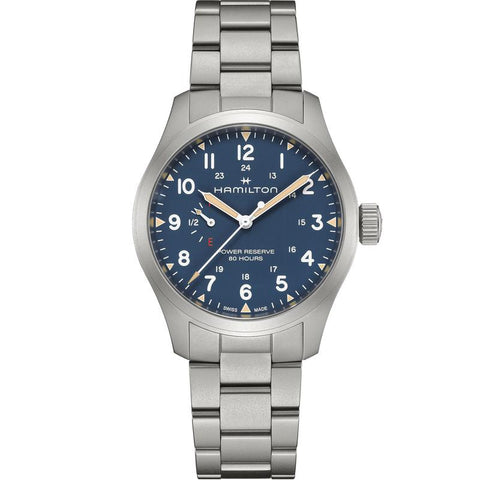 The Watch Boutique Hamilton Khaki Field Power Reserve Mechanical Blue Dial H69509140