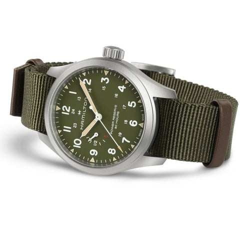 The Watch Boutique Hamilton Khaki Field Power Reserve Mechanical Green Dial H69509960