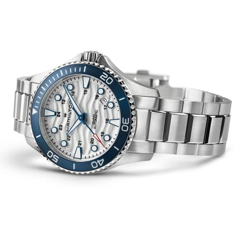 The Watch Boutique Hamilton Khaki Navy Scuba Auto Automatic White Dial H82425110