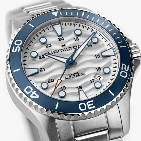 The Watch Boutique Hamilton Khaki Navy Scuba Auto Automatic White Dial H82425110